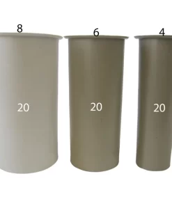 قالب پللاستیکی استوانه ای شمع ارتفاع 20 سانتی متر با قطرهای 4، 6 و 8 سانتی متر