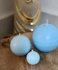 شمع ساخته شده با رنگ شمع مایع آبی روشن