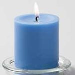 شمع با رنگ شمع مایع آبی آسمانی