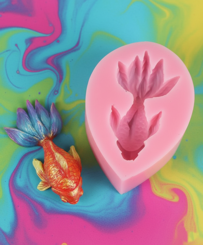 قالب سیلیکونی ماهی دم دار